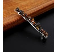 5 pezzi eleganti fermagli per capelli da donna, in cristallo naturale, per matrimonio, matrimonio, fermaglio per capelli da donna, con pietre preziose, per tutti i giorni e occasioni, ambra+argento