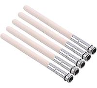 5 pezzi Estensori per matite in legno Estensione per pastelli Porta estensori per matite Estensore per matite artistici Estensore per matite regolabile con manico in acciaio inossidabile per la scuola