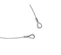 5 pezzi - EUROLITE Corda d'acciaio 1000x4mm con Redancia per Sicurezza e Fissagg