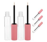 5 Pezzi Eyeliner con Timbro Contenitore Vuoto 10ml Plastico Rosa | Tubo Liquido per Estensioni Ciglia, Tappo Anti Perdita, Dosaggio Preciso, Uso Business e Casa