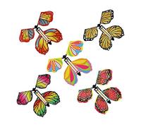 5 Pezzi Farfalle Magiche Volanti Giocattolo Trucchi Prop Carica Elastico Materiale PP Adatte per Spettacoli su Palco Animazione Feste Interazione Fami, Stile e