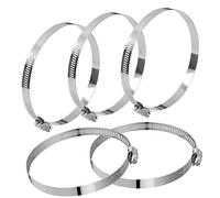 5 pezzi fascette stringitubo in acciaio inox, JatilEr 105-127mm set fascette stringitubo in acciaio inox, fascetta stringitubo Fascetta regolabile per lavatrice, giardino, lavastoviglie, piscina, auto