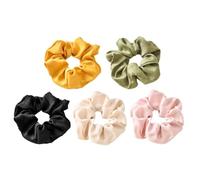 5 Pezzi Fascia per Chioma in Stoffa Tinta Unita, Elastica | Stile Semplice per Uso Quotidiano, Adatta a Chioma Lunghi e Chignon, per Uscite Casual e Ufficio Colore Casuale