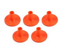 5 Pezzi Feltrini per Piatti in Plastica Arancia, Set per Batteria | Base Flangiata, Compatibili con Supporti da 8mm, Protezione Piatti e Riduzione Dell’usura