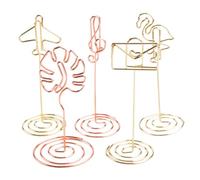 5 Pezzi Fermafogli in Ferro Clip, per Note e Messaggi, Decorazione | Cinque Forme Assortite, Leggero e Pratico, per Casa e Scrivania, Adatto a Fogli, Cartoline e Appunti