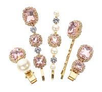5 Pezzi Fermagli Chioma Decorativi Metallo Bobby Pin Rosa