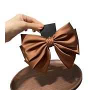 5 pezzi fermaglio for capelli con fiocco in raso da donna, for coda di cavallo, nastro a due strati, accessori for temperamento primaverile, moda ed eleganza per Donne(Coffee)
