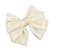 5 pezzi fermaglio for capelli con fiocco in raso da donna, for coda di cavallo, nastro a due strati, accessori for temperamento primaverile, moda ed eleganza per Donne(Beige)