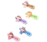 5 Pezzi Fermaglio per Chioma Cartoni Animati, Metallo Resina | Stile Carino e Moda, per Chioma, Scuola e ecorazione Facile da Abbinare