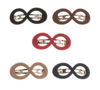 5 Pezzi Fermaglio per Coda di Cavallo a Molla 8 Forma Clip | Design Incrociato Elegante, Presa Forte e Rapida, per Chignon e Mezze Acconciature Sportive