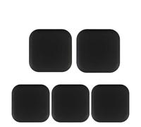 5 pezzi fermaporta in silicone maniglia cuscino decorazione della casa tappetino di protezione parete miglioramento hardware Per Porte(Square-Black-5pcs)
