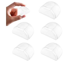 5 Pezzi Fermaporta Trasparente,Ferma Porta da Pavimento Fermaporta Adesivo Gommini per Porte Salva Muro Ferma Trasparente,Fermaporte Terra Semicircolare,per proteggere le nostre porte e le pareti