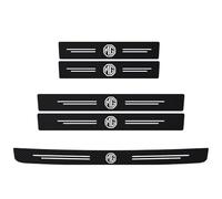 5 Pezzi Fibra di Carbonio Battitacco per Auto per MG HS II 2024 2025, Protezione per Paraurti Posteriore,Fibra di Carbonio Guardia Porta Soglia Antigraffio