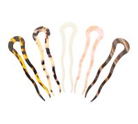 5 Pezzi Forcina Vintage a U in Fibra di Acetato per Chignon | Confezione da 5, Punte Lisce e Comode, per Chioma Folti, Riunioni e Servizi Fotografici