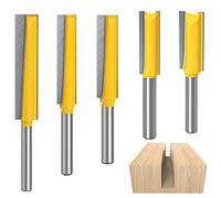 5 Pezzi Frese 8mm - Fresa a Copiare, Taglienti Diritti, Scanalature per Legno, Lavorazione Metallo - Scalpello a Fessura per Trapano