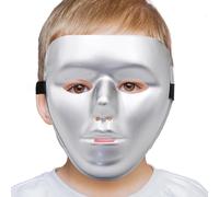 5 Pezzi Full Face Masquerade Oro/Argento 19x17x6 Cm Full Masquerade Brillante Con Cinturino Elastico Per Partito Stage Performance Anquet Palla Carnevale Halloween