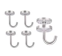 5 Pezzi Gancio da Soffitto nel Acciaio Inossidabile Base Rotonda Gancio da 9473