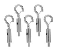 5 Pezzi Gancio Regolabile per Filo Quadri in Ferro, Argento | Supporto Robusto per Orologi e Cavo Metallico, Uso in Galleria D'arte, Rimozione senza Danni
