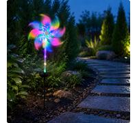 5 Pezzi Girandola Luminosa da Giardino Impermeabile Lampada Solare a Girandola