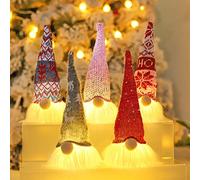 5 Pezzi Gnomo Natalizio Illuminato,Decorazioni Natalizie Per La Casa,Fatto Mano Decorazione Natalizia Scandinava,Bambola Degli Elfi Degli Alberi Luminosi,Gnomi Natalizi Luminosi,Bambini Regali Natale