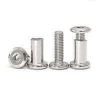 5 pezzi grande piatto esagonale a esagono incassato stecca dado mobili rivetto connettore inserto giunto manica M6 x L = 8~50 mm(M6x50mm (5pcs))