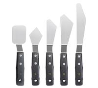 5 pezzi Grande Spatola per Pittura in Acciaio Inox, Arte Tavolozza per Dipingere Set per Acrilici, Dipinti Decorativi, Pittura ad Acquerello, Miscelazione di Colori, Dipinti ad Olio su Tela