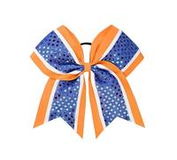 5 pezzi grandi fiocchi glitterati for cheerleader for capelli da ragazza cheerleading softball team accessori for for competizione di football sport Per Cheerleaders(Blue B)