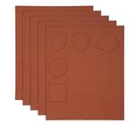 5 Pezzi Grandi Toppe in Similpelle con Incisione Laser, Toppe Termoadesive Toppe in Finta Pelle con Pressa a Caldo Adesivo Trasferibile per Cappelli Berretti Berretti Zaini Giacche (Marrone)