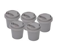 5 Pezzi Grey Coffee Tazza di Spugna di Bellezza - Box Archiviazione Spugna per Trucco Portatile con Ventilazione per il Viaggio