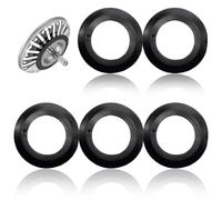 5 Pezzi Guarnizioni in Gomma per Tappo Lavandino Cucina,Accessori cucina，Accessori lavelli，Guarnizione di ricambio，Guarnizioni per Filtro Cestello Lavabo Ø esterno 54 mm, Ø interno 32 mm