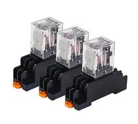5 pezzi HH64P bobina relè ad alta potenza generale DPDT micro interruttore relè elettromagnetico con base presa AC110V 220V DC12V 24V 36V(AC (5Pcs),24V With Base)