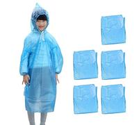 5 Pezzi Impermeabile Usa E Getta,Poncho Antipioggia Usa E Getta Impermeabile Per Adult E Bambino,Poncho Impermeabile Con Cappuccio,Poncho Impermeabile Impermeabile Di Emergenza,Unisex,per Piovere