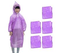 5 Pezzi Impermeabile Usa E Getta,Poncho Antipioggia Usa E Getta Impermeabile Per Adult E Bambino,Poncho Impermeabile Con Cappuccio,Poncho Impermeabile Impermeabile Di Emergenza,Unisex,per Piovere