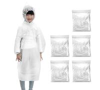 5 Pezzi Impermeabile Usa E Getta,Poncho Antipioggia Usa E Getta Impermeabile Per Adult E Bambino,Poncho Impermeabile Con Cappuccio,Poncho Impermeabile Impermeabile Di Emergenza,Unisex,per Piovere