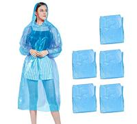 5 Pezzi Impermeabile Usa E Getta,Poncho Antipioggia Usa E Getta Impermeabile Per Adult E Bambino,Poncho Impermeabile Con Cappuccio,Poncho Impermeabile Impermeabile Di Emergenza,Unisex,per Piovere