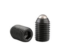 5 pezzi in acciaio al carbonio con punta a sfera e esagono incassato, stantuffo a molla, vite di fermo punto grub nero M8(25mm)