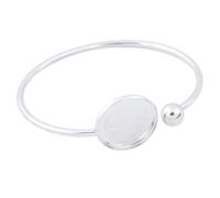 5 Pezzi in Acciaio Inossidabile Placcato Oro Adatti per cabochon da 20 mm, vassoi per l'impostazione della castone per Braccialetti Regolabili Fai da Te, basi vuote