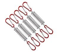 5 pezzi in acciaio tenda corda tenditore con clip campeggio all'aperto picchetti primavera tenda fibbia