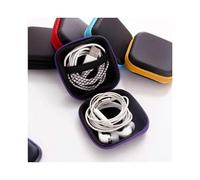 5 pezzi in-ear bud auricolari cuffie cuffie custodia mini custodia per il trasporto borsa con moschettoni,