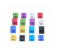 5 pezzi in lega di alluminio anodizzato M3 M4 M5 M6 M8 M10 cubo connettore staffa di fissaggio distanziatore quadrato distanziatore a T 6 vie(Aluminium Colour,M6 x20 x 20 x 20mm)