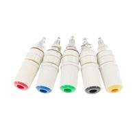 5 pezzi in ottone M5 tipo test Binding Post connettore presa a pannello jack femmina a banana da 4 mm ad alta corrente
