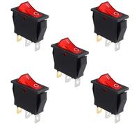 5 pezzi Interruttore a bilanciere Luce rossa illuminata, ON/Off 3 pin 3 posizioni Interruttore a bilanciere for barca a scatto AC 250 V/15 A 125 V/20 A KCD3