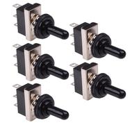 5 Pezzi Interruttore A Bilanciere Momentaneo On-Off-On Impermeabile SPST 12V 25A