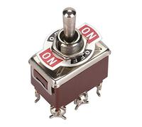 5 Pezzi Interruttore a levetta ON-OFF-ON, 3 Posizione 6 Pin interruttore a levetta 15A 250V per automobile, elettrodomestico, comando industriale Supporto 12 mm