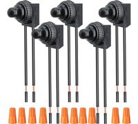 5 Pezzi Interruttore a Pulsante Impermeabile 12V On/Off SPST Interruttore Luce O