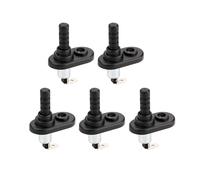 5 pezzi Interruttore perno porta luce stipite cappuccio nichelato con protezione in gomma for auto camion barca 20 A 12 V CC