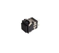 5 pezzi KD2-22 Interruttore a Pulsante Quadrato a 8 pin con Indicatore LED, 3A/250V 6A/125V Interruttore a Pulsante Quadrato Senza Blocco con Ripristino Automatico Senza Blocco (Black+Black)