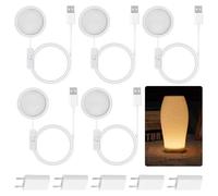 5 pezzi lampada a LED per stampante 3D, kit di luci per stampante, dimmerazione continua a tre colori, con 5 adattatori USB, modello di ricambio per A1/A1mini/P1S/P1P/X1C per luce notturna e progetti