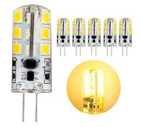 5 pezzi Lampadina LED con attacco bispina G4 3 W (equivalenti a 30 W) AC/DC 12V dotata di 24 x 2835 SMD 300 Lumen 360° Bianco caldo 3000K