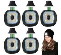 5 Pezzi LED di Ricambio per Cappello Illuminato - Lampada USB Ricaricabile Impermeabile - Luce Bianca